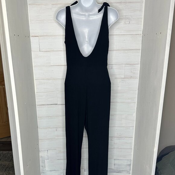 For Love and Lemons Womens Midnight Tide Jumpsuit Romper in Black Size Medium - Picture 5 of 11